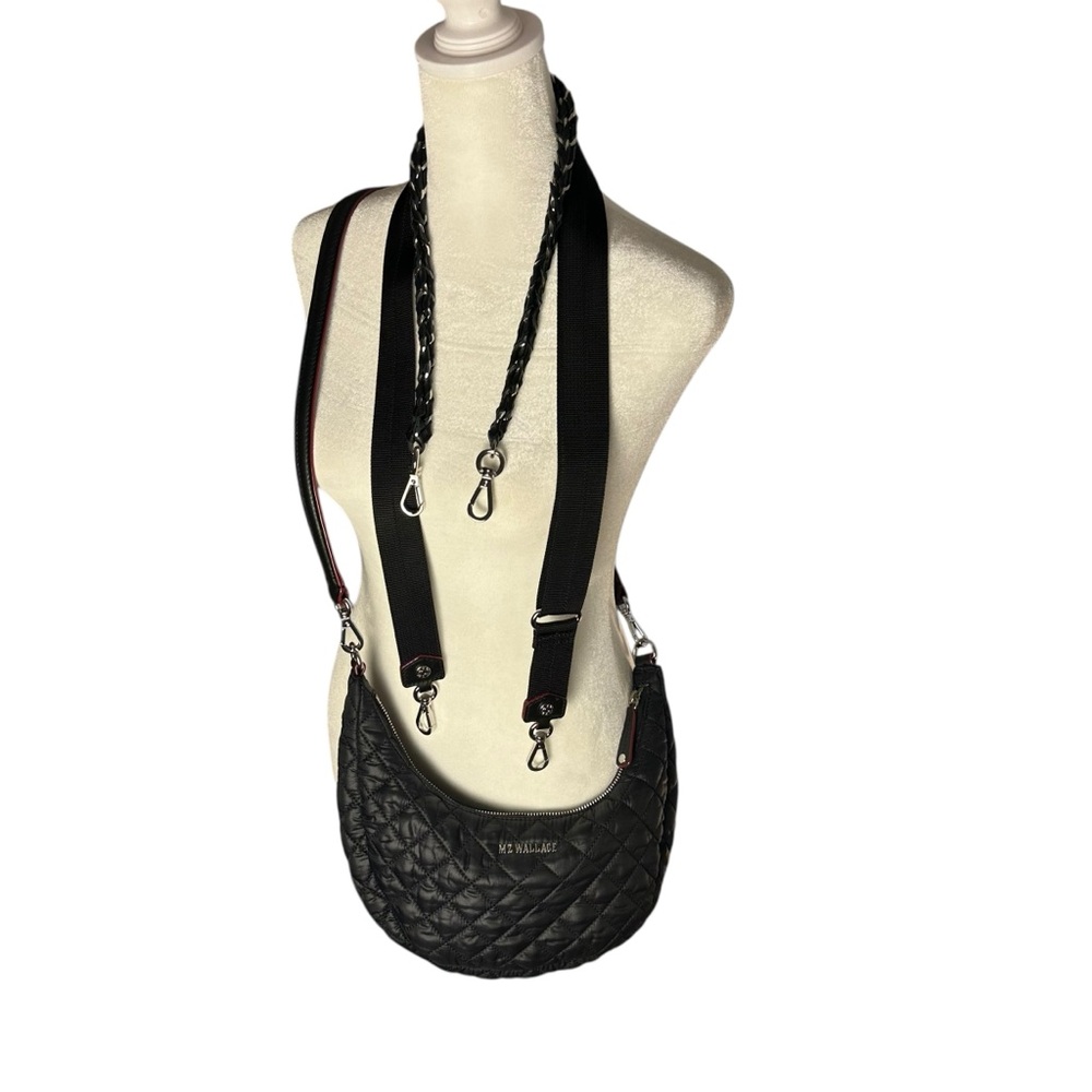 MZ Wallace Quilted Black Crossbody Bag - Picture 3 of 9